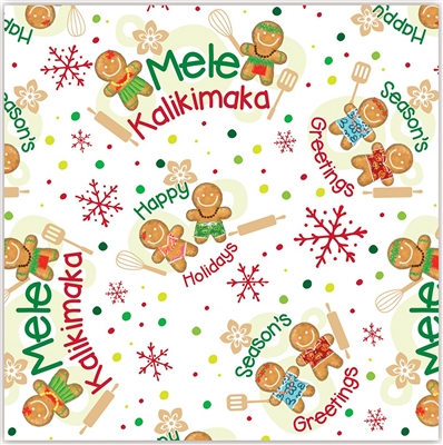 ALOHA TREATS GINGERBREAD GIFT WRAP / 2 ROLLS