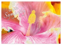 PINK HIBISCUS ARTIST DESIGN SYMPATHY CARD