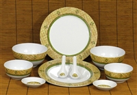 LAUHALA PALM MELAMINE DINNERWARE SET / 10 PIECES