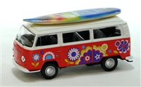 1972 VOLKSWAGEN FLOWER POWER BUS HAWAIIAN COLLECTIBLE SURF CAR