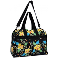 ISLAND PLUMERIA CANVAS DUFFEL BAG