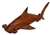 7-1/2" HAND CARVED WOOD HAMMERHEAD SHARK