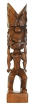 16" HAND CARVED WOOD KU TIKI STATUE