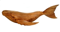 12" HAND CARVED WOOD HUMPBACK WHALE