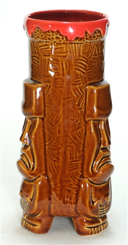 Tiki Farm by Squid 2006 Drei Moai Scorpion Bowl popular Frowning Moai with Lava