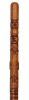 41" HAND CARVED HONU TURTLE  WALKING STICK