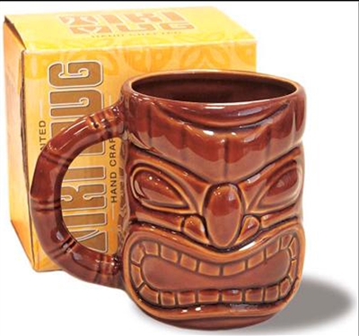 DOUBLE-SIDED TIKI FACE CERAMIC MUG