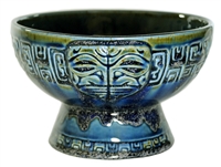 ULTRAMARINE BLUE MARQUESAN BOWL BY KEN RUZIC