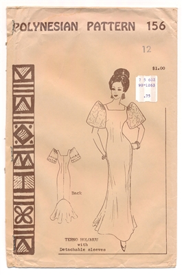 RARE VINTAGE UNCUT HOLOKU DRESS PATTERN - SIZE 12 - Polynesian 156