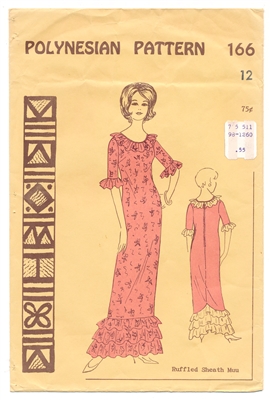 VINTAGE UNCUT DRESS PATTERN - SIZE 12 - Polynesian 166