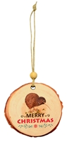 NEW ZEALAND WOOD CUT KIWI MERRY CHRISTMAS