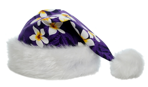 Purple and white on sale santa hat