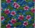 PINK HIBISCUS ON BLUE POLYESTER FLEECE FABRIC