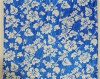 BLUE & WHITE VELVETY VELOUR STRETCHY NYLON KNIT FABRIC