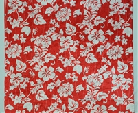 RED & WHITE VELVETY VELOUR STRETCHY NYLON KNIT FABRIC