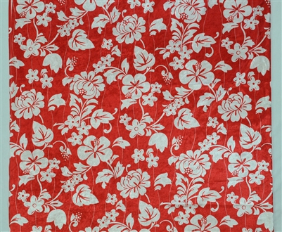 RED & WHITE VELVETY VELOUR STRETCHY NYLON KNIT FABRIC