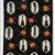 TIKIS & UKULELES RAYON/COTTON FABRIC - BLACK BACKGROUND